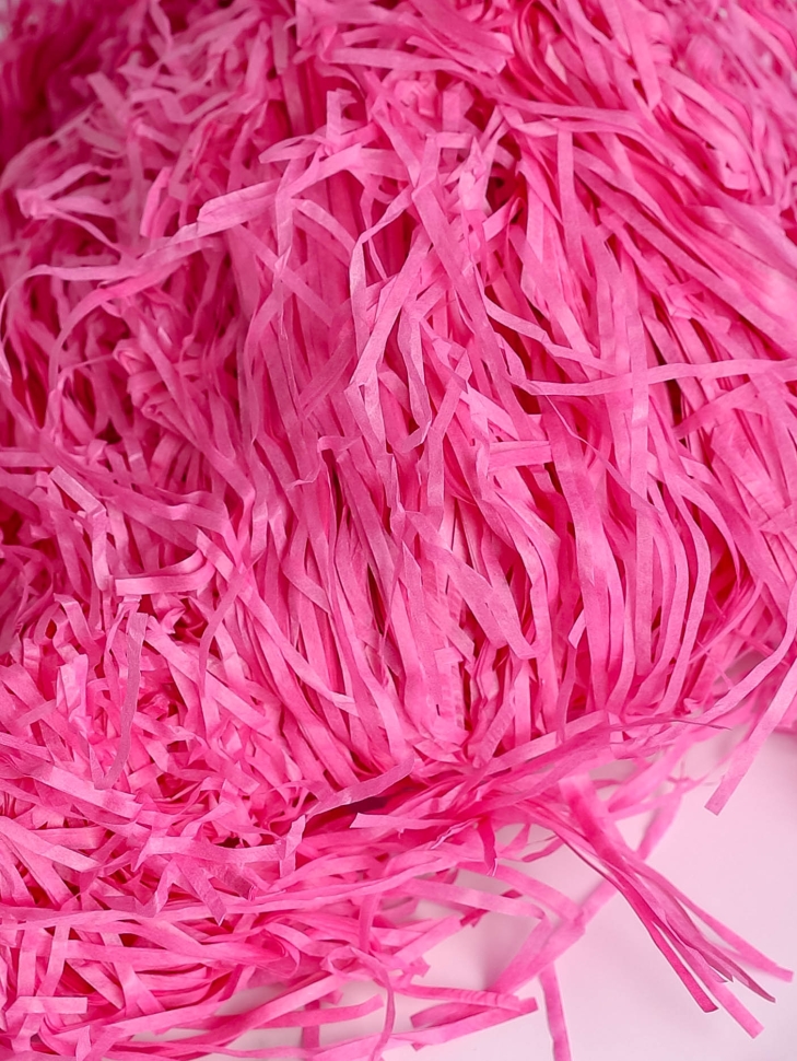 Наполнитель флористический бумажный 100г фуксия