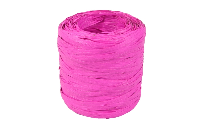 Рафия синтетическая, 200м PL 16 ярко-розовая