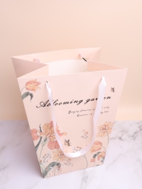 Плайм пакет для цветов трапеция H34х30х20см цветы абрикосовый