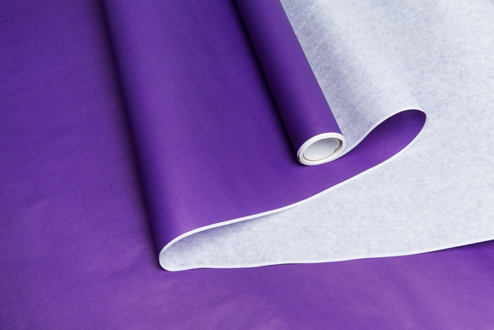 Бумага белая крафт 50г/м2, 70см x 10м, Тонировка, фиолетовый Бумага белая крафт 50г/м2, 70см x 10м, Тонировка, фиолетовый