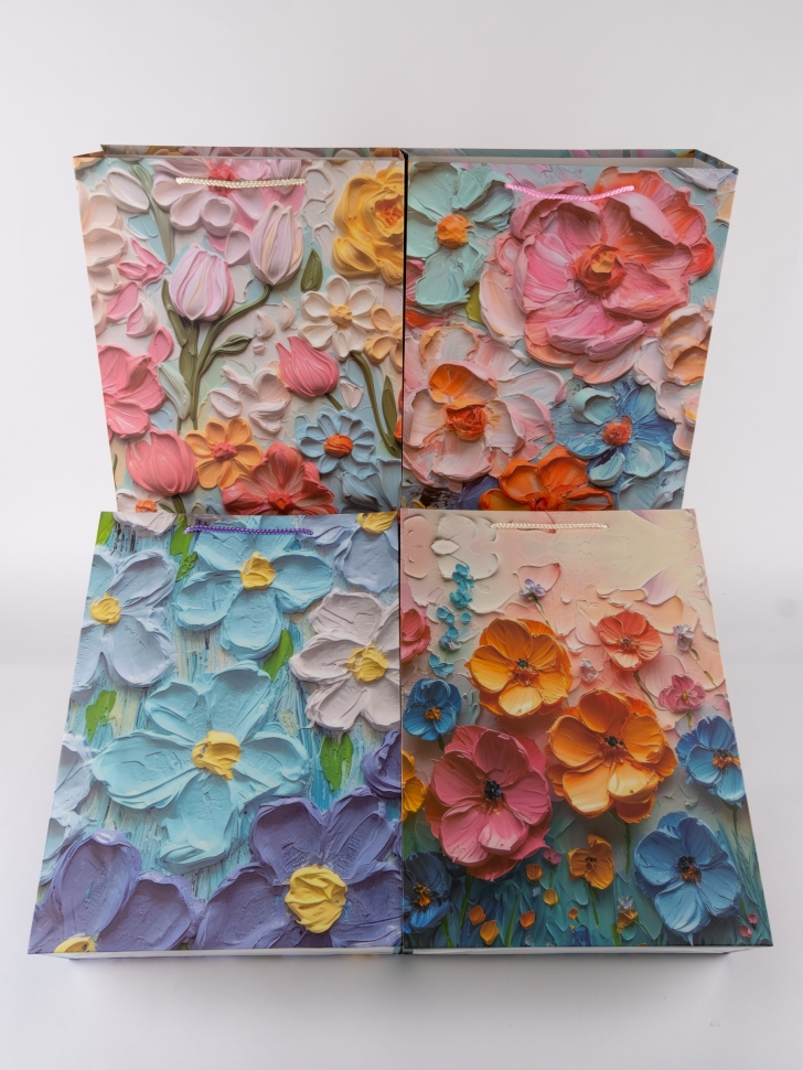 Сумочка Цветы 530-075 31х42x12см микс