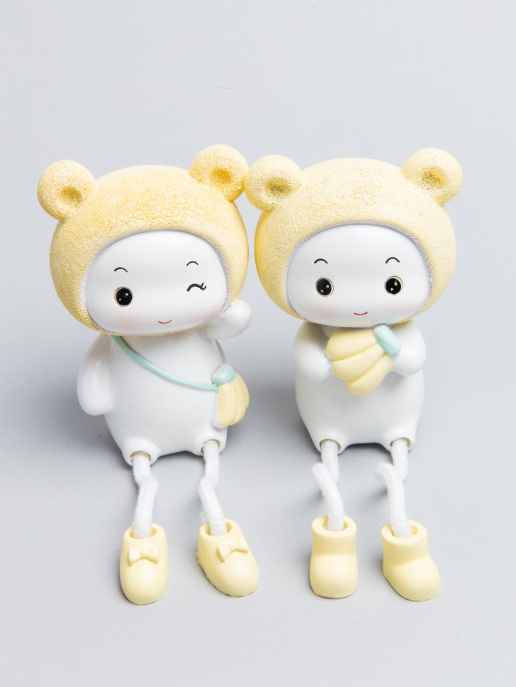 Фигурки 2шт. Мишки 7,5х7х12см 5002 желтый Фигурки 2шт. Мишки 7,5х7х12см 5002 желтый