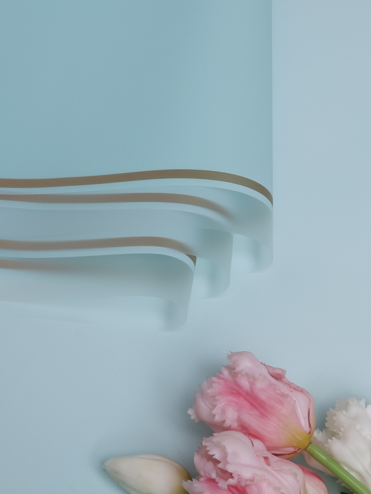 Пленка матовая 58смх58см 10 листов 50мкм кант 50 небесный Пленка матовая 58смх58см 10 листов 50мкм кант 50 небесный