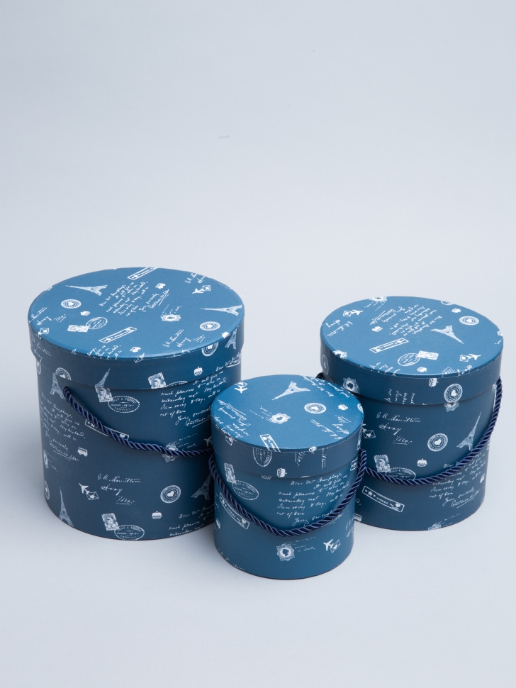 Коробка цилиндр набор из  3шт. 18,3х17,2см 9144-814-42