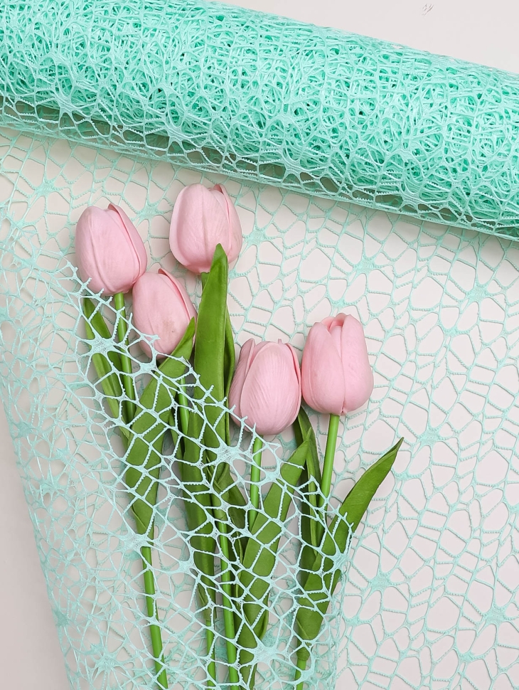 Сетка ажурная 50см х 5ярд мята