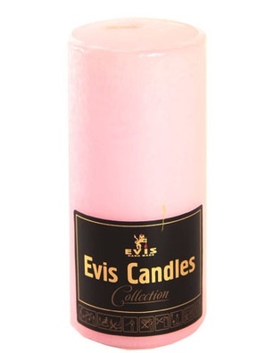 Свеча пенек d60х h120 розовая Свеча пенек d60х h120 розовая