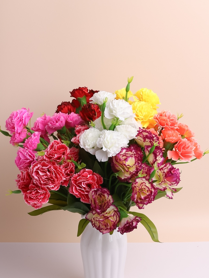 ИЦ Букет Гвоздики 37см 5 веткок микс