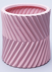 Кашпо керамика 14х14x12,5см E1 розовый
