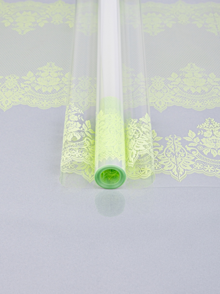 Пленка цветная 60см Ажур зеленое яблоко