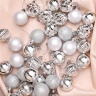 Игрушка елочная Шар d4см набор 36 шт пластик серебро Игрушка елочная Шар d4см набор 36 шт пластик серебро