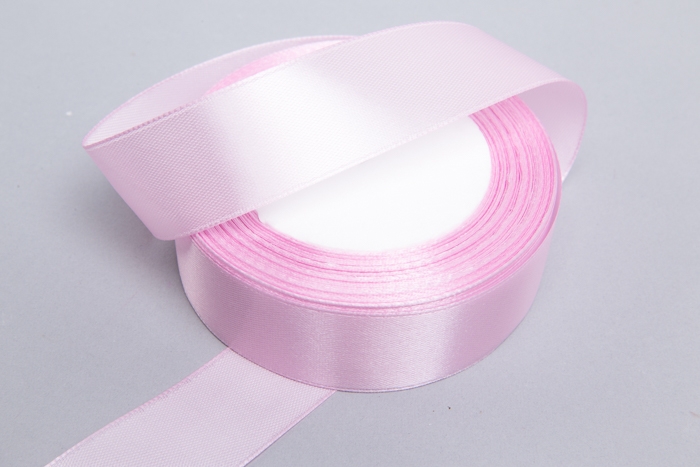 Лента атласная 25мм х 25 ярд JD розовый светлый Лента атласная 25мм х 25 ярд JD розовый светлый