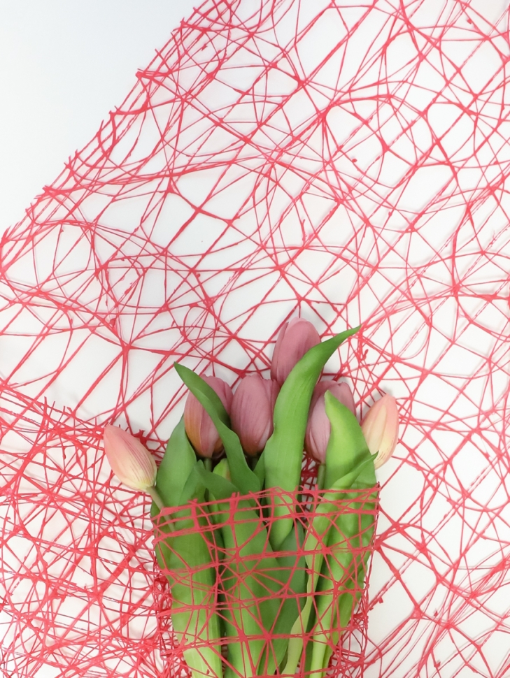 Сетка Сизаль 53см х 5ярд малиновый