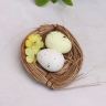 Гнездо пасхальное с яйцами набор 6шт (6х4,5х2)см Гнездо пасхальное с яйцами набор 6шт (6х4,5х2)см