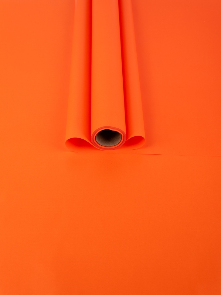 Пленка матовая  Пастель 58см х 10м на втулке, оранж