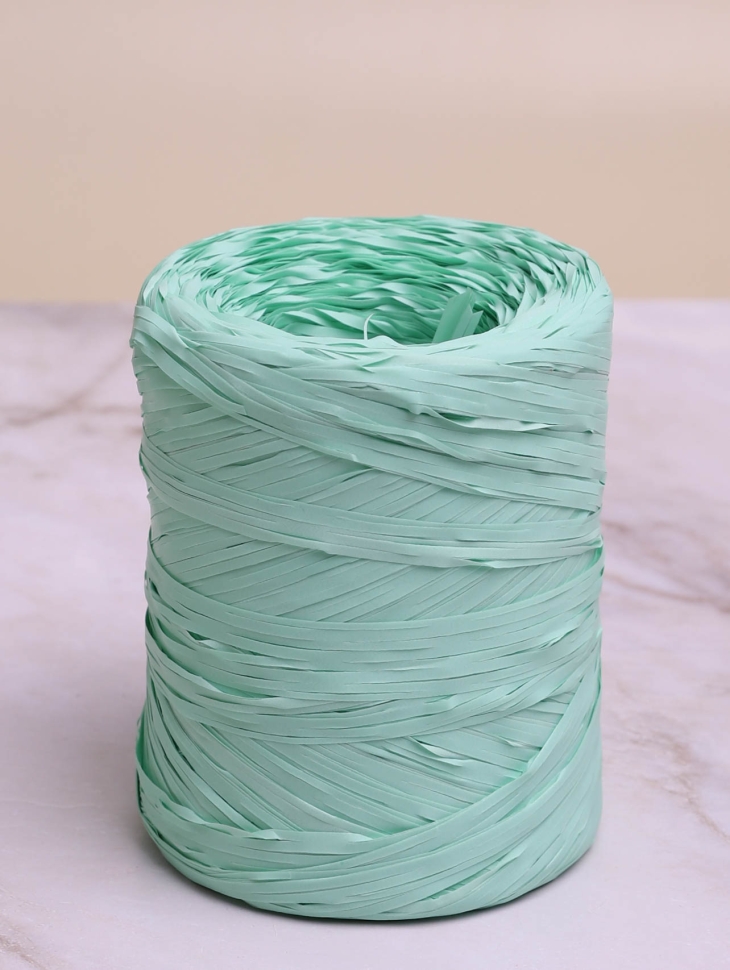 Рафия синтетическая, 200м PL 56 мятная