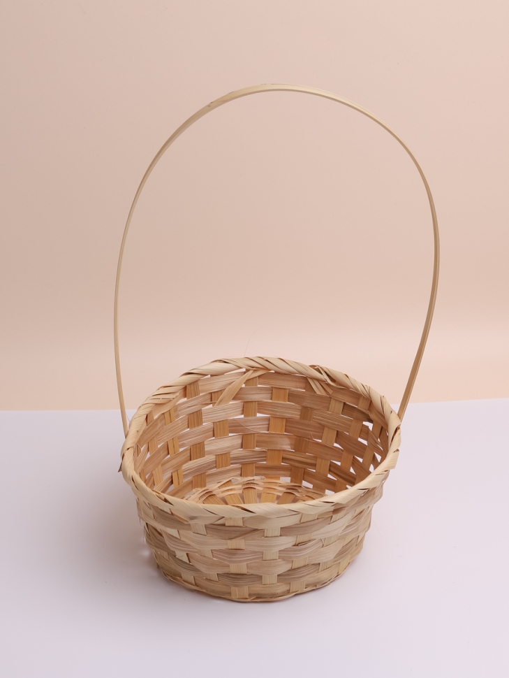 Корзина плетеная бамбук D20x 9/34см натуральный Корзина плетеная бамбук D20x 9/34см натуральный