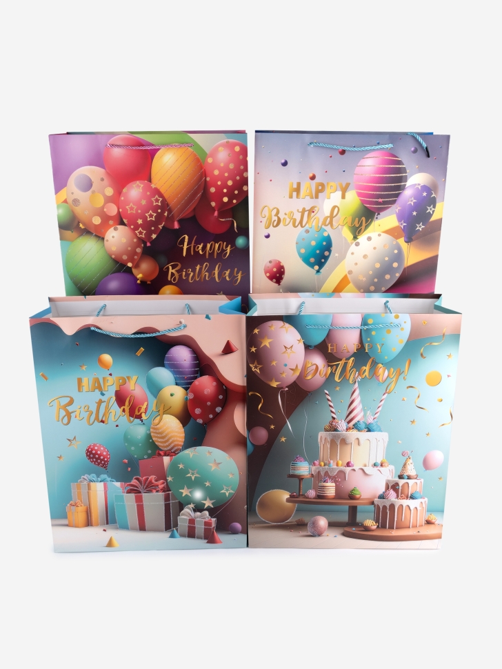 Сумочка День Рождения 6684 31х40x12см микс