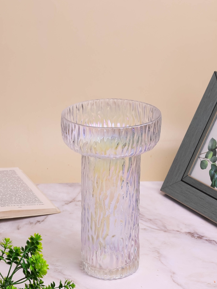 Ваза стекло h25 d14см К 224 прозрачный