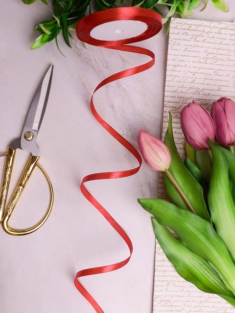 Лента атласная 10мм х 25ярд JD красный Лента атласная 10мм х 25ярд JD красный