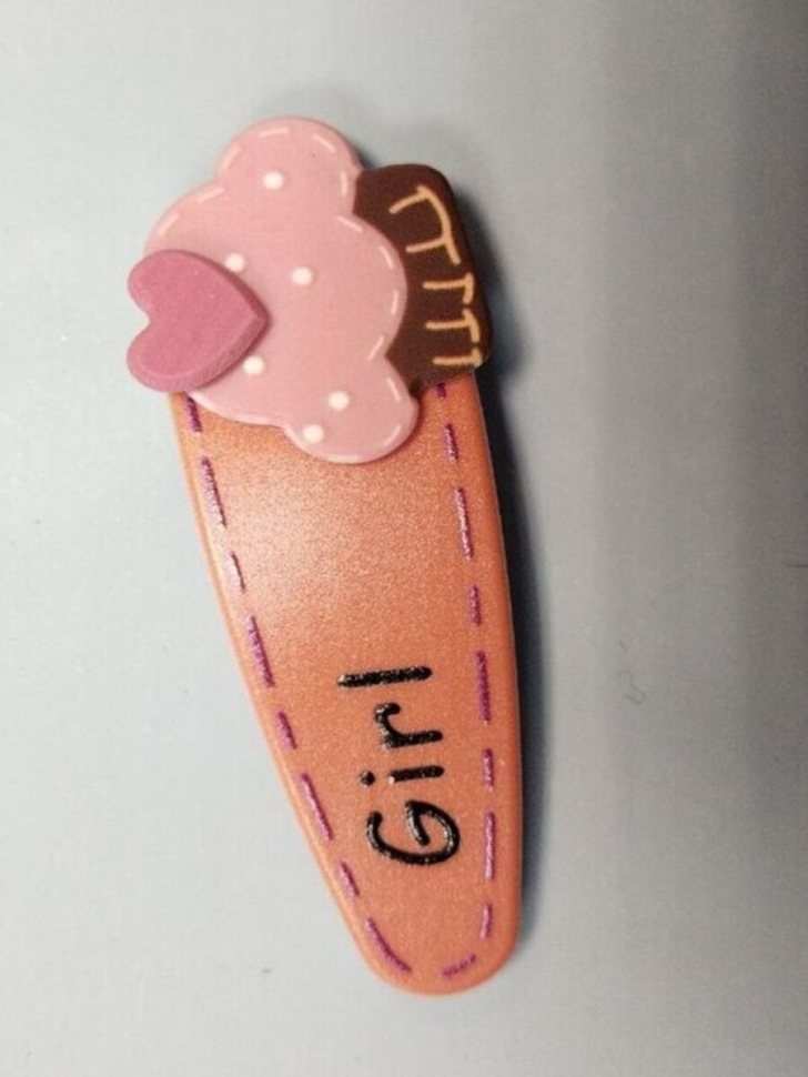 Заколка З-083 6x2см пирожное Заколка З-083 6x2см пирожное