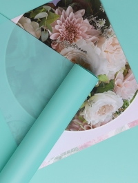 Пленка матовая 60см х 10м  на втулке мятный