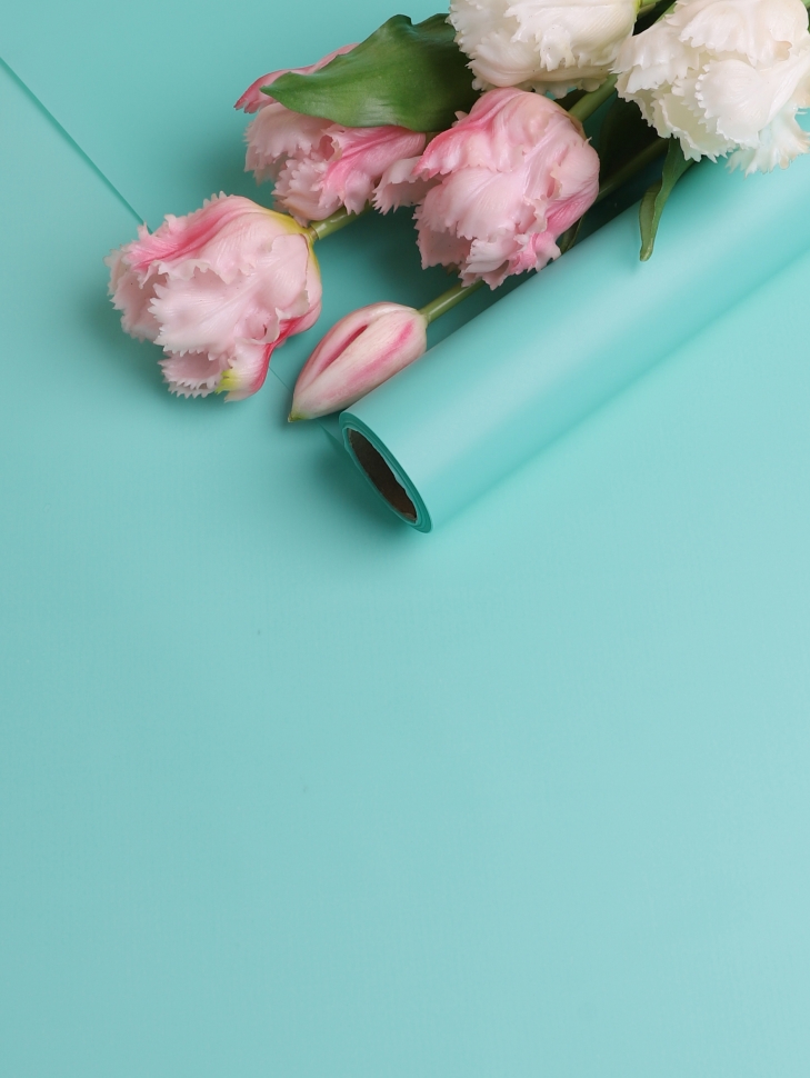 Пленка матовая 60см х 10м на втулке мятный Пленка матовая 60см х 10м на втулке мятный