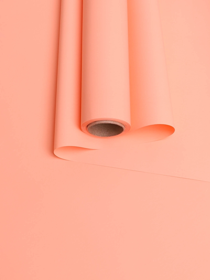 Пленка матовая Пастель 58см х 10м на втулке, персик Пленка матовая Пастель 58см х 10м на втулке, персик