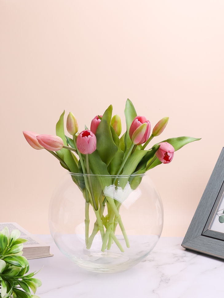 Ваза стекло Шаровая №2071 7,5л, D18x22см