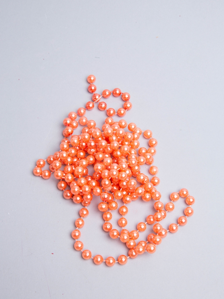 Бусы 8мм х 2м П оранжевые Бусы 8мм х 2м П оранжевые