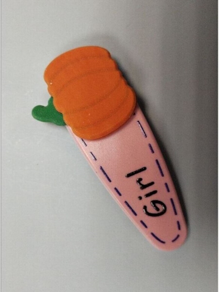 Заколка З-084 6x2,3см тыква Заколка З-084 6x2,3см тыква