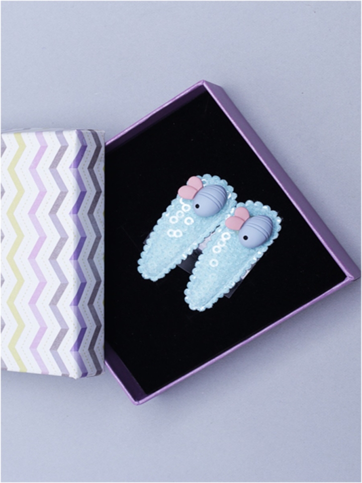 Клик-клак набор из 2 шт 4,5х1,5 с пайетками, Пчелка голубой Клик-клак набор из 2 шт 4,5х1,5 с пайетками, Пчелка голубой