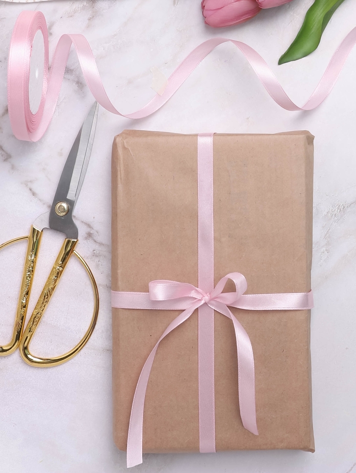 Лента атласная 10мм х 25ярд JD розовый Лента атласная 10мм х 25ярд JD розовый