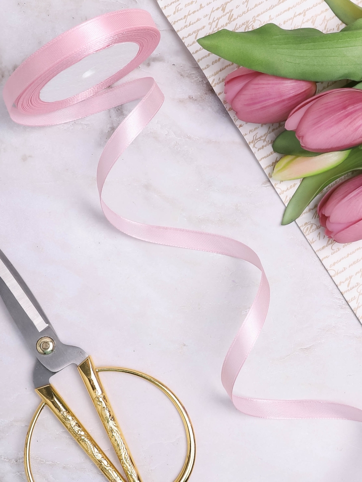 Лента атласная 10мм х 25ярд JD розовый Лента атласная 10мм х 25ярд JD розовый