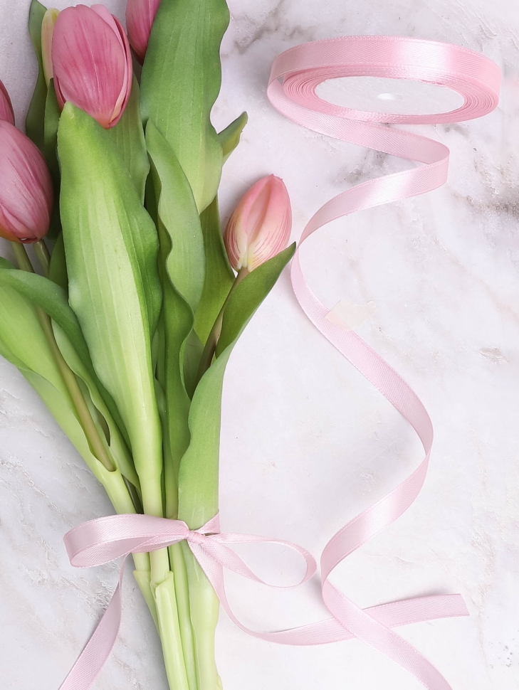 Лента атласная 10мм х 25ярд JD розовый Лента атласная 10мм х 25ярд JD розовый