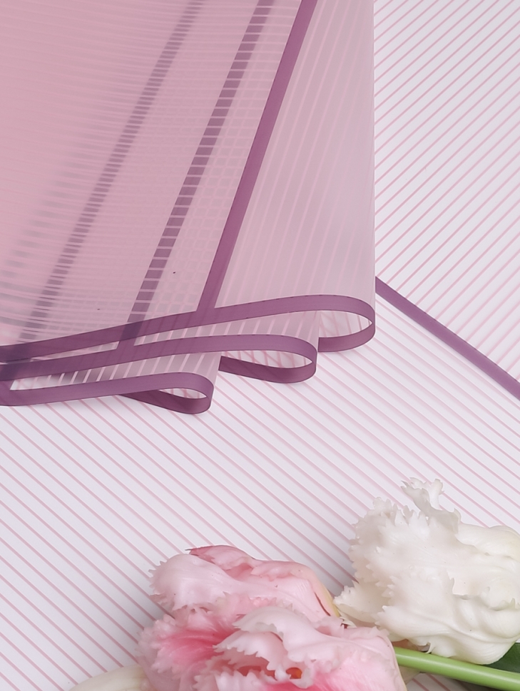 Пленка матовая 58смх58см 10 листов 50мкм Полоски фиолетовый темный с фиолетовым кантом Пленка матовая 58смх58см 10 листов 50мкм Полоски фиолетовый темный с фиолетовым кантом