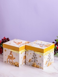 Коробка НГ квадрат 15х15х15 см GYH22627-76 микс