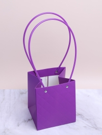 Сумочка для цветов 13х15х12,5см 3D М12 фиолетовый