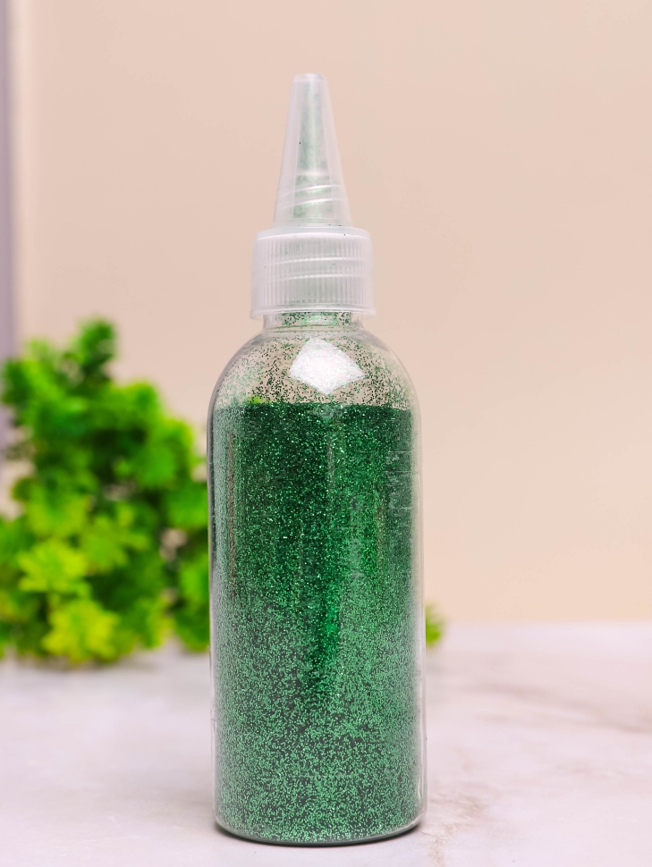 Блестки 80г К с дозатором зеленые Блестки 80г К с дозатором зеленые