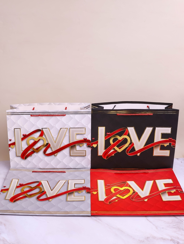 Сумочка подарочная 26х32x10см 706 love микс Сумочка подарочная 26х32x10см 706 love микс