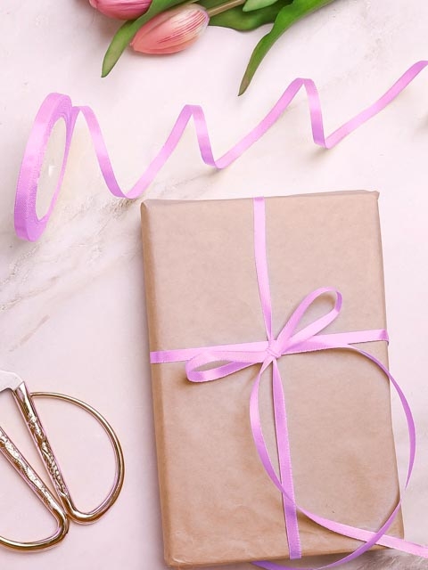 Лента атласная 10мм х 25ярд JD сиреневый светлый Лента атласная 10мм х 25ярд JD сиреневый светлый