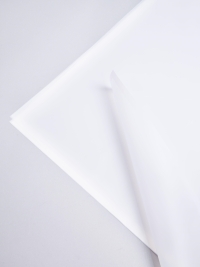 Пленка матовая 58смх58см 10 листов 50мкм фрост с каймой белый