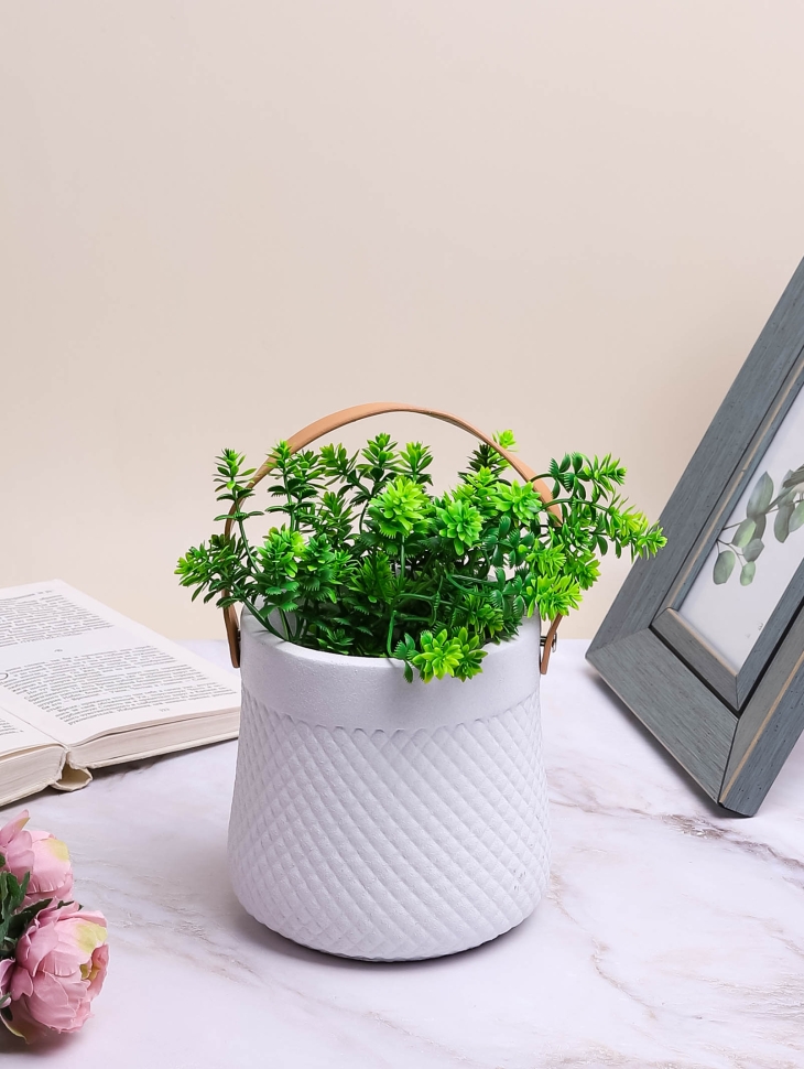 Кашпо керамика 14х14х14см ZY2141-14 белый