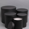 Коробка цилиндр набор из 5шт h30xd30см №83 однотонный черный Коробка цилиндр набор из 5шт h30xd30см №83 однотонный черный