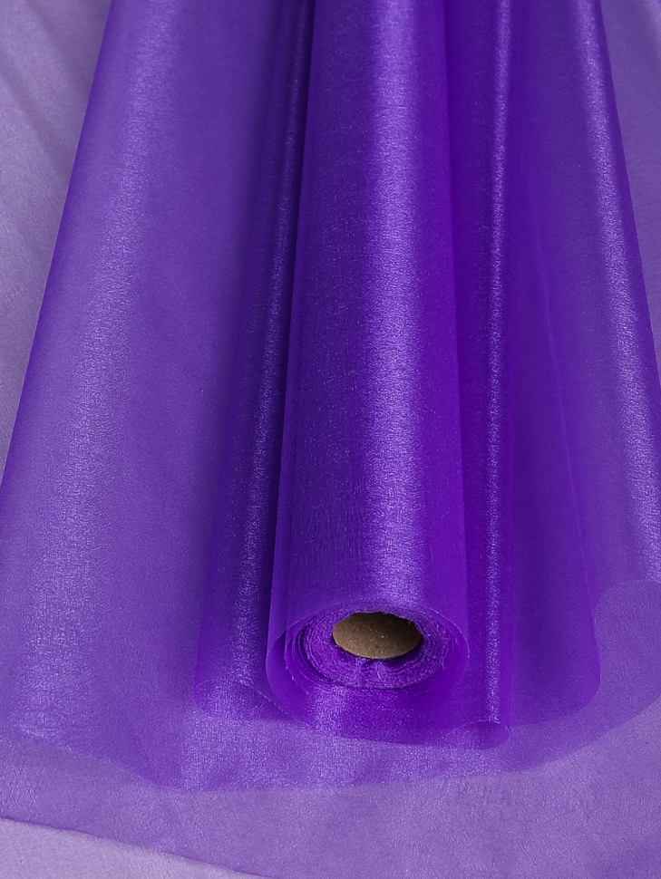 Органза-снег в рулоне 70смх9м фиолетовый Органза-снег в рулоне 70смх9м фиолетовый