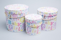 Коробка цилиндр набор из  3шт. 18,3х17,2см 9144-814-66