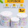 Коробка цилиндр набор из 3шт. 18,3х17,2см 9144-814-66 Коробка цилиндр набор из 3шт. 18,3х17,2см 9144-814-66