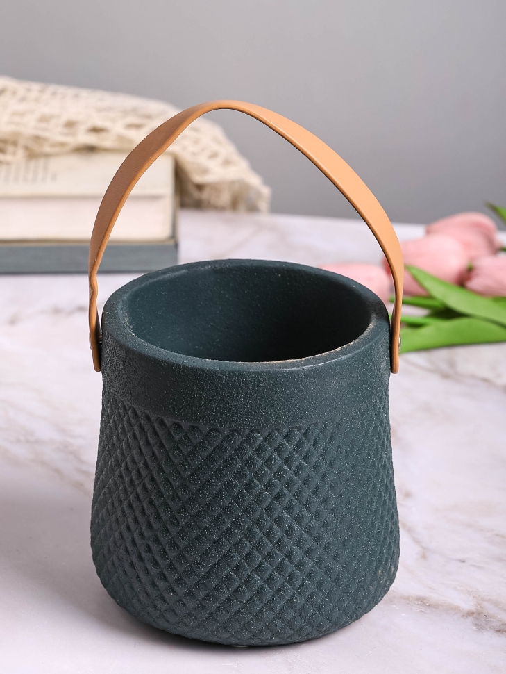 Кашпо керамика 14х14х14см ZY2141-14 зеленый Кашпо керамика 14х14х14см ZY2141-14 зеленый