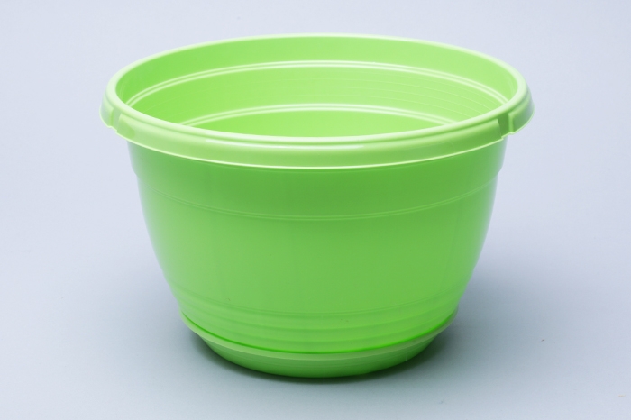 Горшок пластик Глория D21, 3,3л с поддоном зеленый Горшок пластик Глория D21, 3,3л с поддоном зеленый
