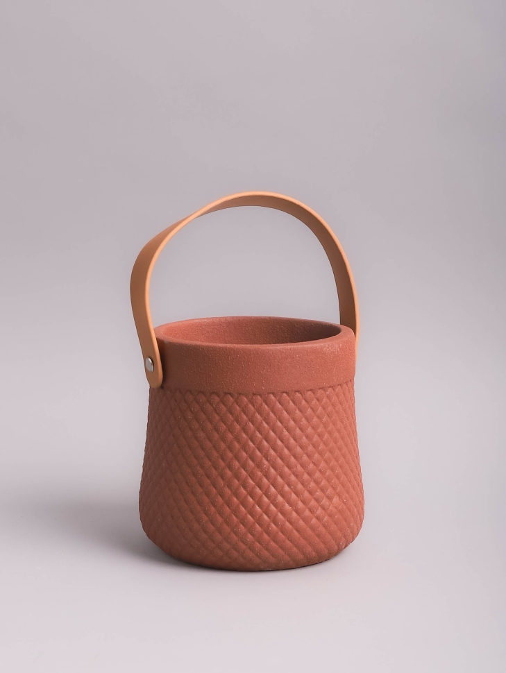 Кашпо керамика 14х14х14см ZY2141-14 коричневый Кашпо керамика 14х14х14см ZY2141-14 коричневый