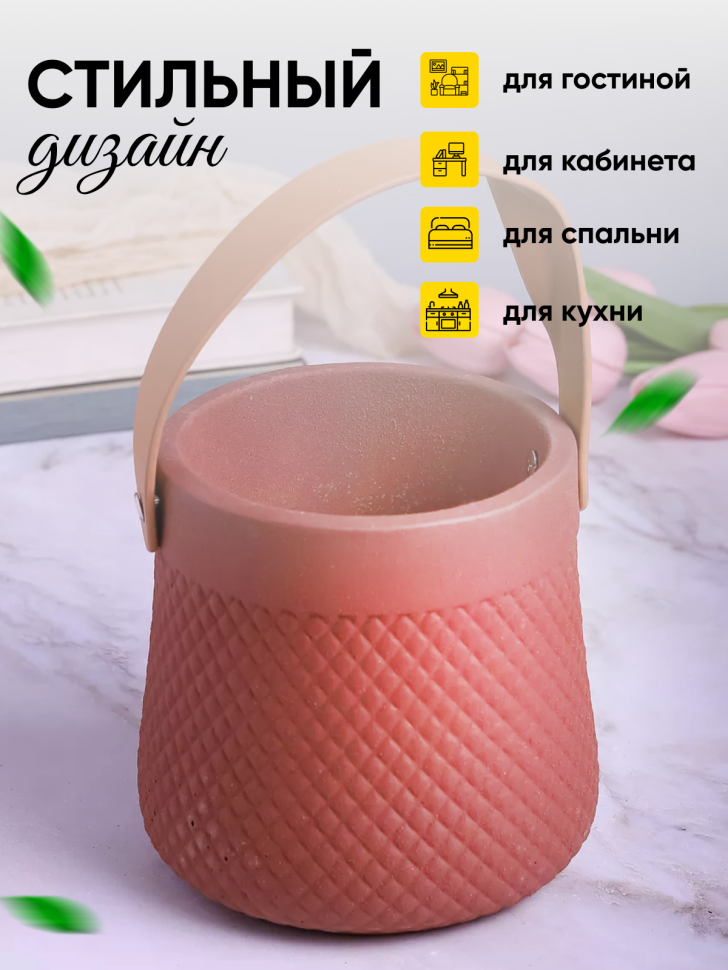 Кашпо керамика 14х14х14см ZY2141-14 коричневый Кашпо керамика 14х14х14см ZY2141-14 коричневый